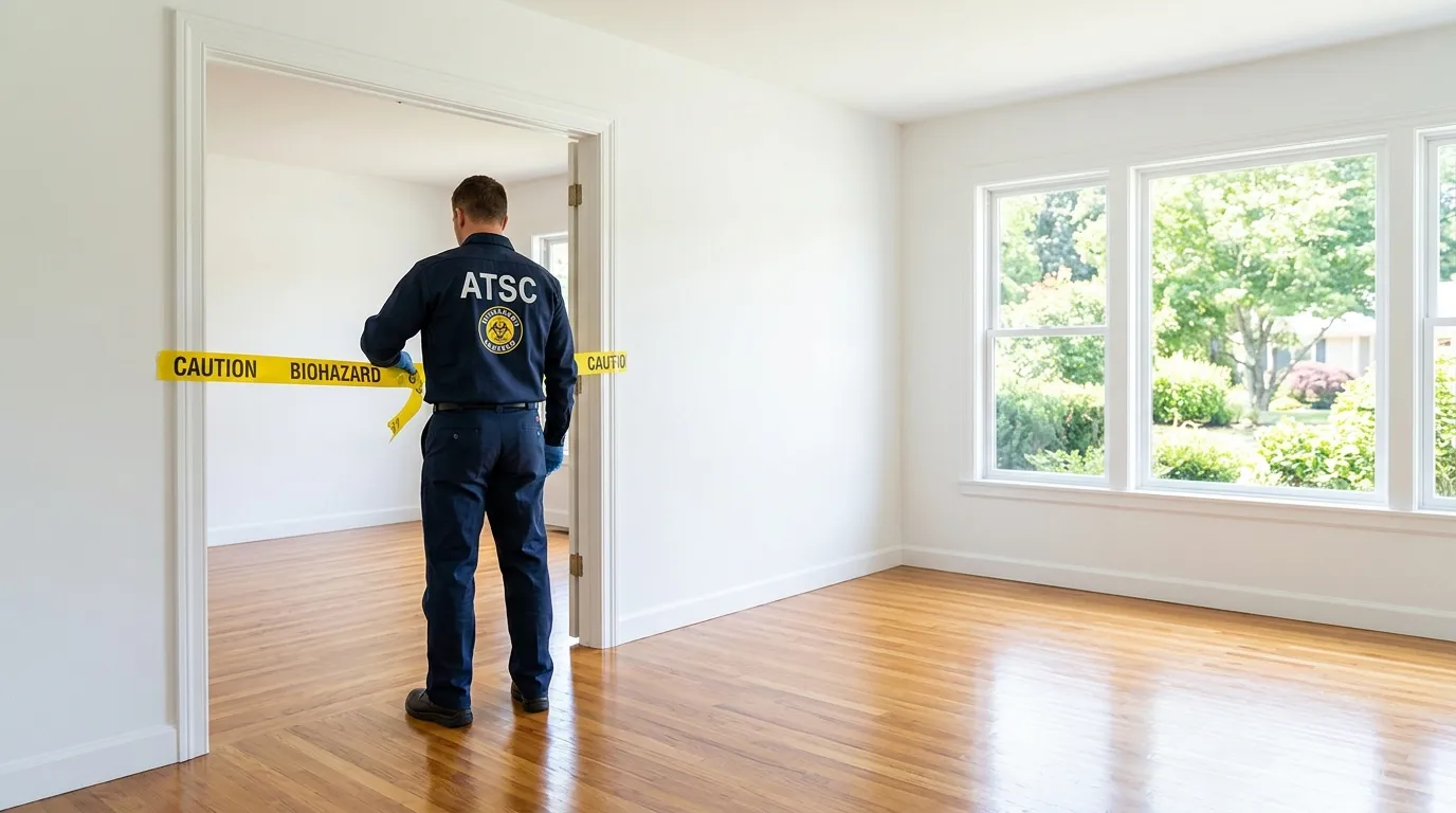 Certified biohazard cleanup crew performing Crime Scene Cleanup in Martinsville